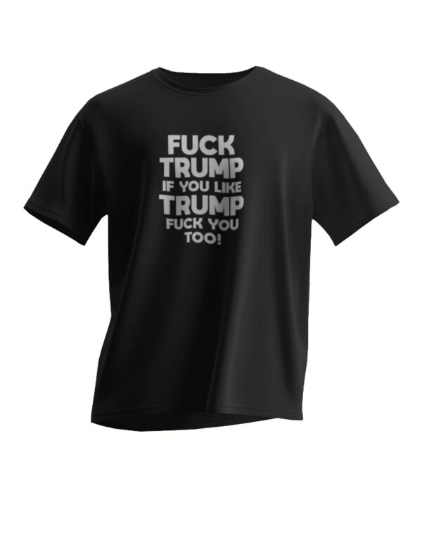 Koszulka - Fuck Trump - czarna - obrazek 4